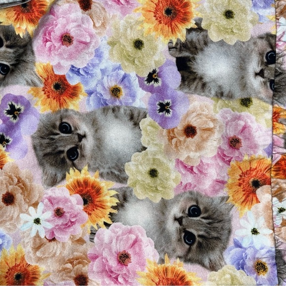 H&M Colorful Floral & cat Sleeveless Dress girls - Picture 3 of 4